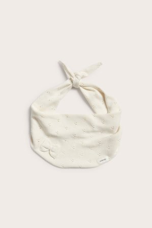 Newbie | Chusta z dzianiny, z kokardką | Offwhite