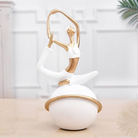 Yogafigurer Yogaställningsskulpturer VIT D D