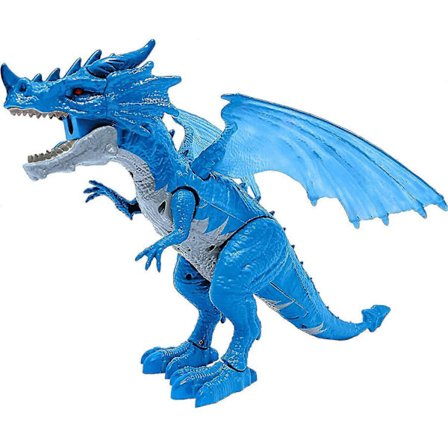 Savua hengittävä seisova lohikäärme lelu kävelytoiminnolla, valoilla ja karjuvilla äänitehosteilla