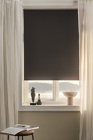 Jotex - Verduisterende Rolgordijn Linnen-mix Staalgrijs Staalgrijs - ELIA - Koop Verduisterende gordijnen bij Jotex