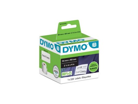 DYMO Etikett LW 101x54mm 220/fp - Lyreco - Kontorsmaskiner - Etikettskrivare och etiketter - Etiketter - Dymo