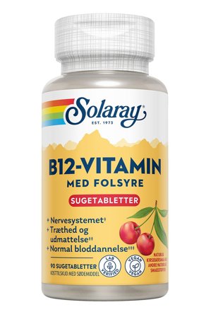 Solaray B12-Vitamin med Folsyre, Helse & Madvarer, B-vitamin, B12 Vitamin