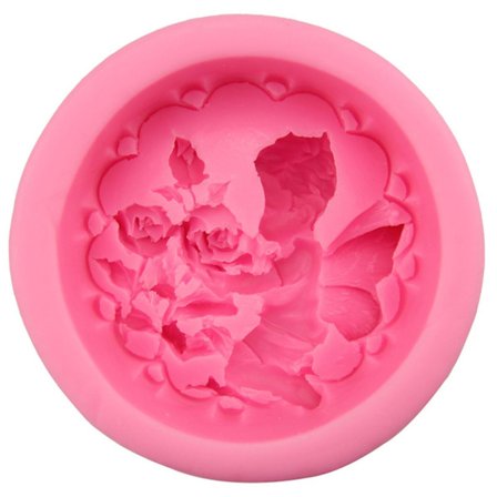 Vacker design silikonform ros vinkelform älva bakform fondant kaka -ZHENV