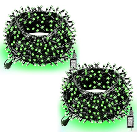 Lyse 20 meter 200 LED Julelys, Julelys Lenke Grønn