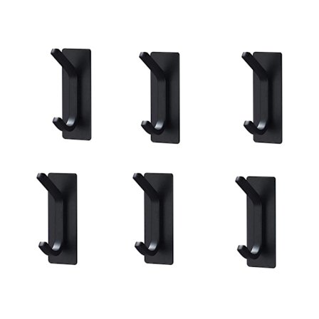 Musta itseliimautuva koukku - Itseliimautuva koukku/Takki tarrakiinnikkeet Ki