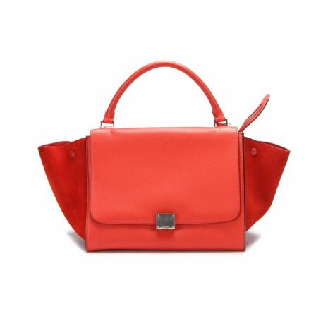 Celine Vintage, Pre-owned Leather Trapeze Handbag Rood, Dames, Maat:ONE Size