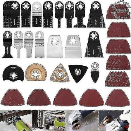 100 stk. Oscillationssavblade med hurtigudløsning Universelt multi-værktøjstilbehørssæt til Dremel & Makita