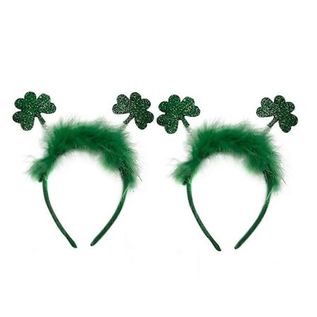 2 st Kreativa Huvudbonader i Satin för St Patricks Dag, Karnevalhuvudbonader