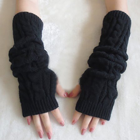 Mænd Kvinder Strik ærmehandsker Håndledsarmvarmer Fingerløs