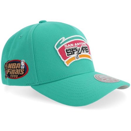 Mitchell & Ness - NBA Grön adjustable Keps - San Antonio Spurs Double Clutch Pro Cap Hwc Teal A-Frame Adjustable @ Hatstore