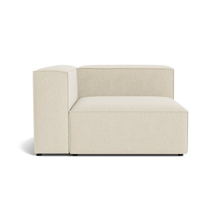 Lissabon Chaiselong, Venstrevendt, Nordic Beige, Modulsofa m. Kvalitetsstof & Skumlag - 130x130x72cm - Holdbar Sofa af Krydsfiner og Spånplade