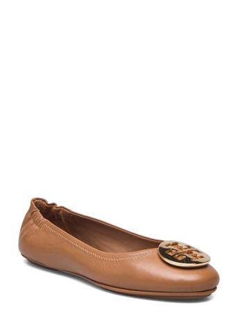 Minnie Travel Ballet With Metal Logo Ballerinasko Ballerinaer Brun Tory Burch*Betinget Tilbud
