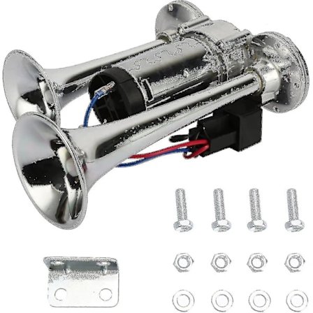 Tåglufttuta för lastbil 600db Dubbla Trumpeter Superhög Elektrisk Billufttuta Kit Med Kompressor-(LST)0-