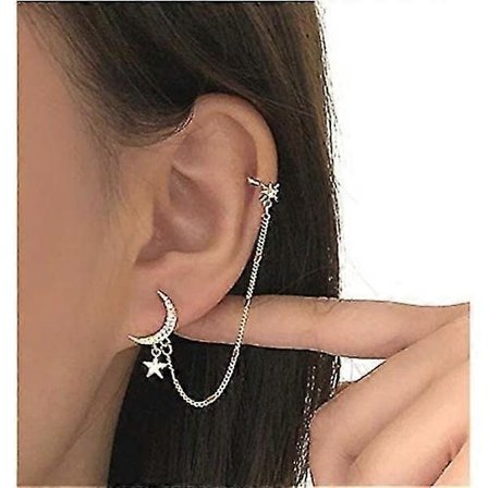 Ubiuo Manchetknap Øreringe til Piger Øreclips Øreindpakning Manchet Øreringe Hængende Øreringe Helix Brusk Clip On Jule Smykker Gave til Ham