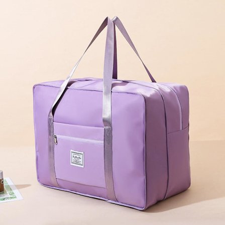 2023 Portable Open End Travel Luggage Baggage Storage Bag Carry Bag Oxford Cloth Large Capacity Purple