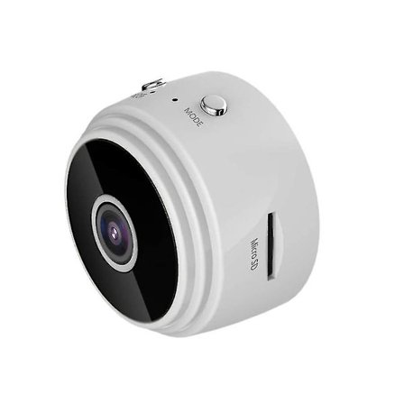 1080P Mini Trådlös Kamera med Mörkerseende och Rörelseaktivering Vit YEMAESRE