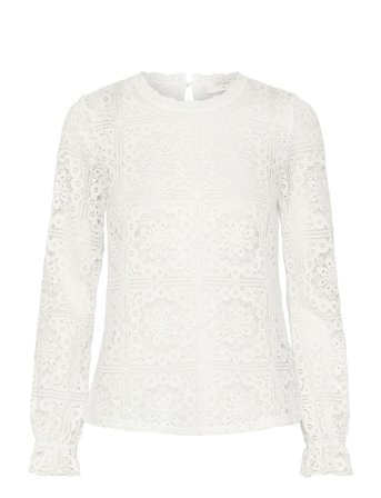 Crtiley Lace Blouse White Cream