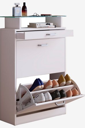 VCM - Vcm Kenkäkaappi Braso - Valkoinen - Kenkäkaapit - - Homeroom