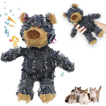 Uforgængelig Robust Bjørn, Uforgængelig Glad Hundelegetøj, Interaktivt Hundelegetøj, Petsboro Robust Bjørn Kvækkende Tyggelegetøj