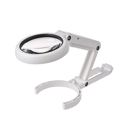 Alsidig lup med LED-belysning og sammenklappeligt design