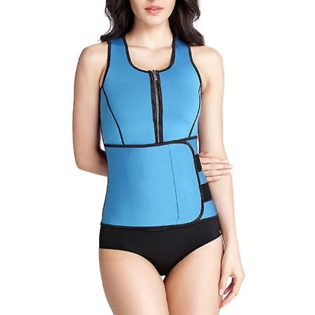 Kvinnor Midja Korsett Trainer Bälte Training Body Shaper Blue XL