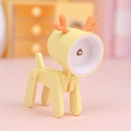 Mini Djurlampa med Ljus, Bärbar Justerbar Söt (1st, Gul, Gevir)