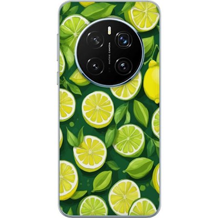 Kompatibel Mobilcover til Honor Magic7 Pro Farverigt citrussyre med lime og citroner og grønne blade på en dybgrøn baggrund