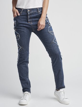 Please Jeans Fine Western - Blue - XS