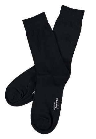 Topeco Strumpa Bomull Enfärgad Strumpor Herr Svart 41/45