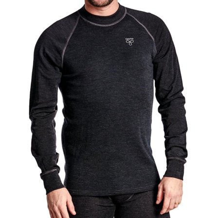 Termo Men's Wool Light Round Neck Ls Men base layer tops Grey 2XL