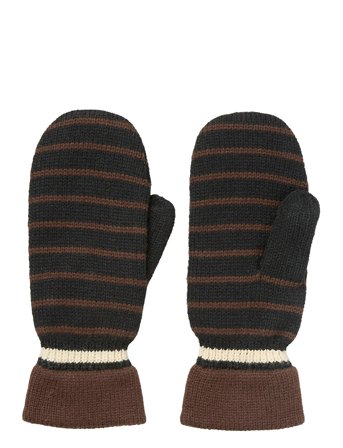 Becksöndergaard | Thin Striped Emerald Mittens | L/XL