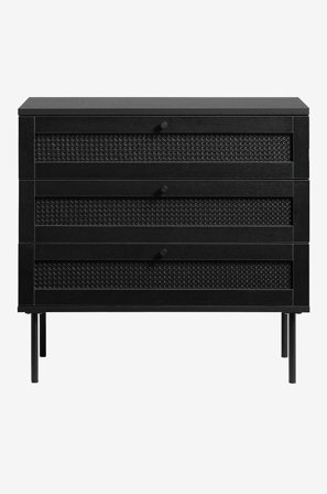 Byrå 3 Lådor Brooklyn 75 x 80 x 40 cm - Håum - Svart - Byråar - Från Homeroom