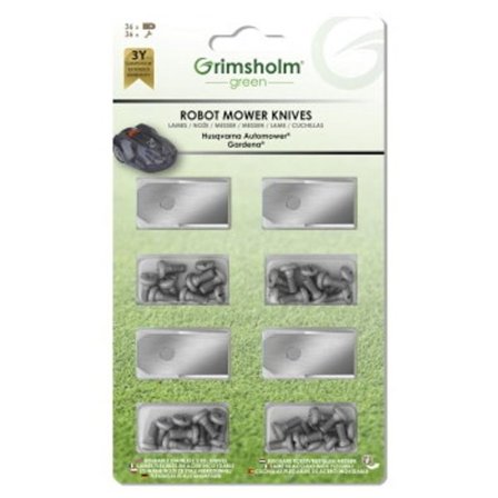 Knivsæt med 36 reserveknive og 36 skruer automower