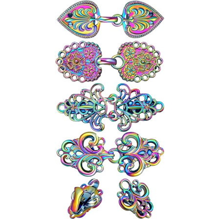 4 stk Vintage Genser Swirl Klips Kappespenner Retro Cardigan Klips Sjal Krage Spenne Kjole Skjorte Brosje Klips for Jente Kvinner