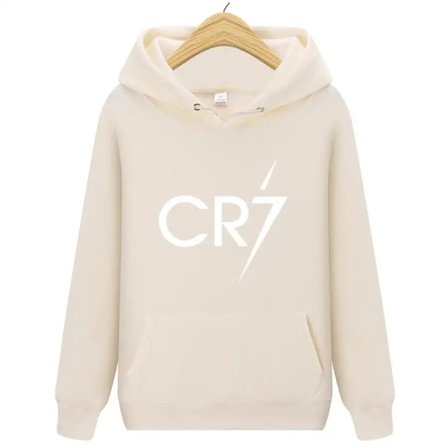 Miesten hupparit Syksy Talvi Lämmin Fleece Painatus CR7 Jalkapallotähti Miesten Naisten Pusero Katumuoti Collegepaidat Unisex-topit