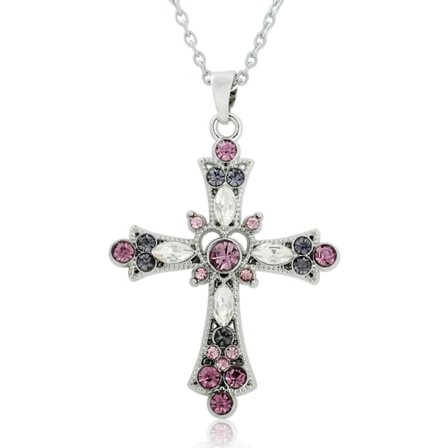 Korshalsband för kvinnor Religiös gåva Smycken Oändlighet Cru,ZQKLA