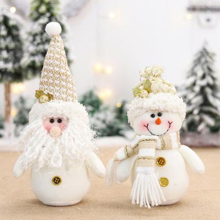 Christmas Snowman Plush Doll Xmas Decoration Ornaments Kid Gift