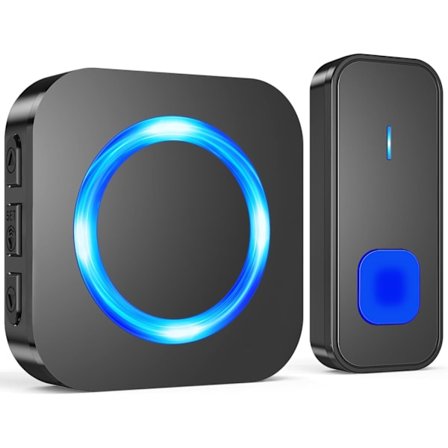 Trådløs dørklokke, vandtæt trådløs elektrisk dørklokke-sæt til stikkontakt med batteri