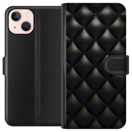 Kompatibelt Lommeboketui til Apple Apple iPhone 13 Lær Svart