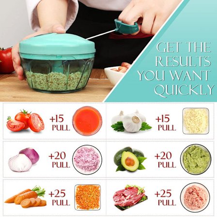 Manuel Hvidløgshakker Løgkværn Bærbar Speed ​​​​Cutter