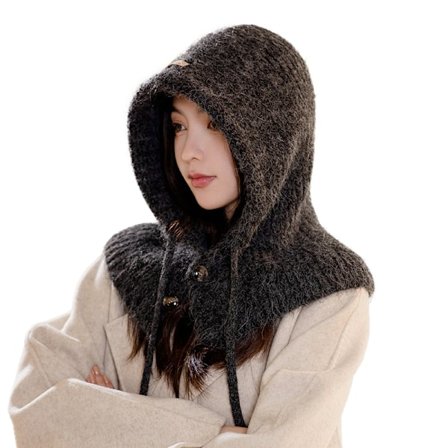 Hettelue og skjerf i ett for kvinner - Slouchy Fleece