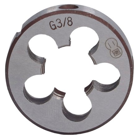 G3/8-kierteinen korjauspyöreä terä, seostettu teräs, sylinterimäinen putkenkierteitystyökalu, jossa on 5 lastunpoistoreikää