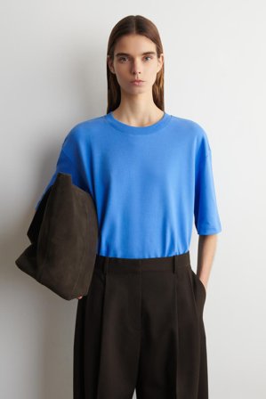 COS Women's Oversized T-Shirt in Blue