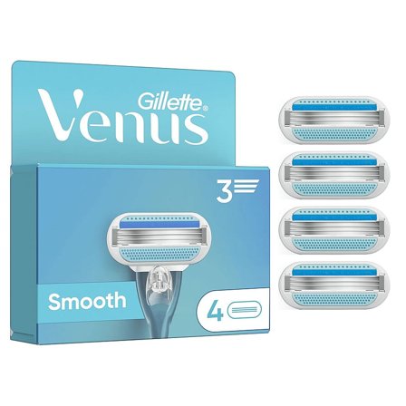Gillette Venus Smooth Barberblade 4ct, Skincare, Hårfjerning, Skrabere & Blade
