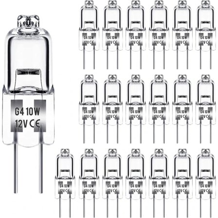 G4 halogenpærer 10W 12V - Varm hvid - 20-pak 10W 20 stk 20 stk