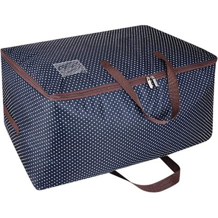 105L Stor Opbevaringspose Under Sengen med Lynlås, Fugtsikker Blå