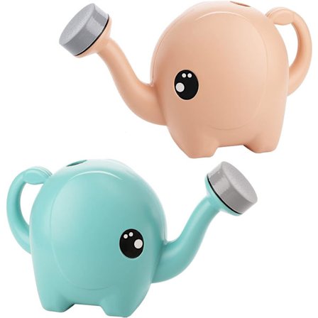 2-pack plast elefant vattenkanna med sprinklerhuvud, 0,7 gallon