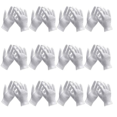 Bomullshanske Hvite hansker Smykkeinspeksjonshansker