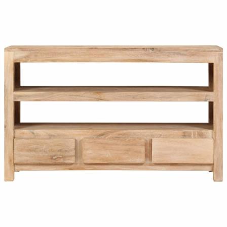 Vidaxl Tv-bänk Massivt Akaciaträ 90x30x55 Cm Ljusbrun Brun