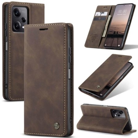 CaseMe Wallet Case Kortlomme til Xiaomi Redmi Note 12 Pro 5G Kaffe